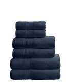 Lazy Linen 6 Piece Towel Bundle in Navy