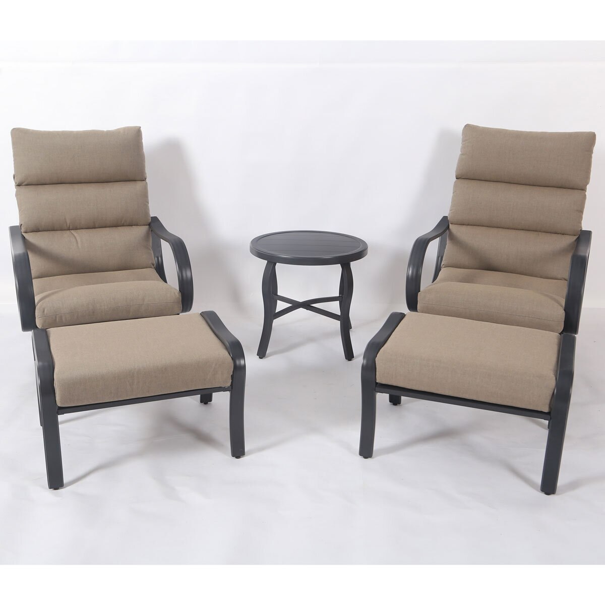 Pacific Casual Hampshire 5 Piece Swivel Rocker Set