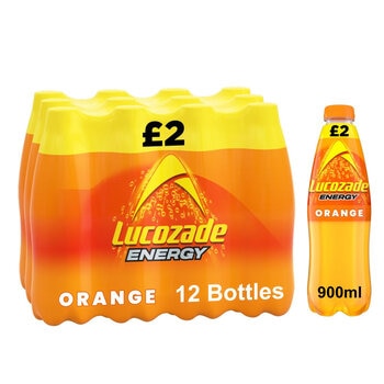 Lucozade Energy Orange PMP £2, 12 x 900ml