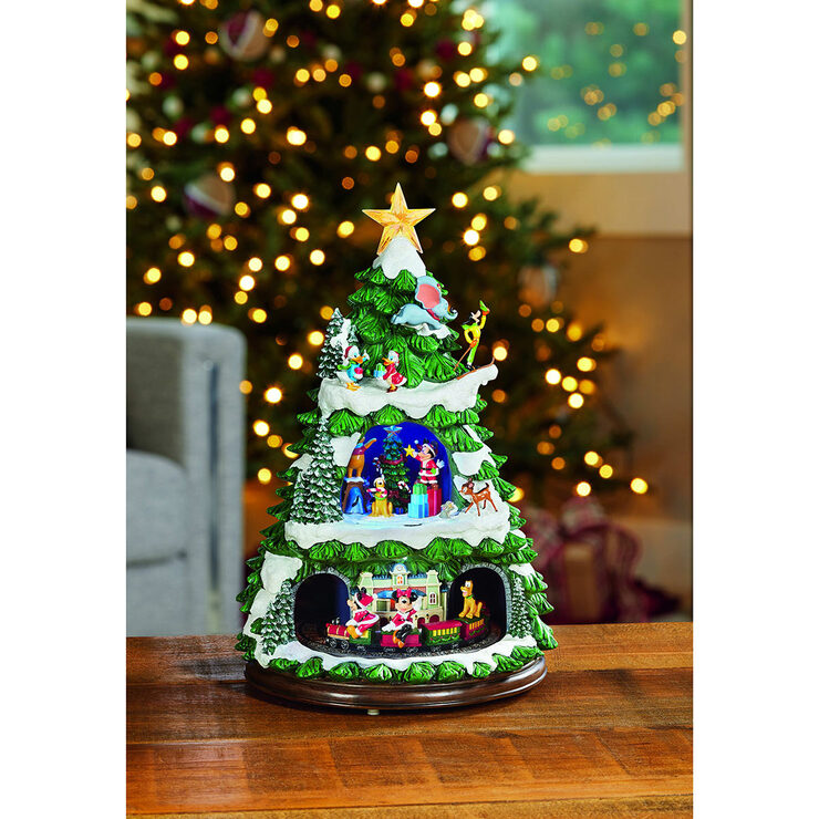 17.5 Inch (44.5 cm) Disney Animated Christmas Tree with LED Lights and