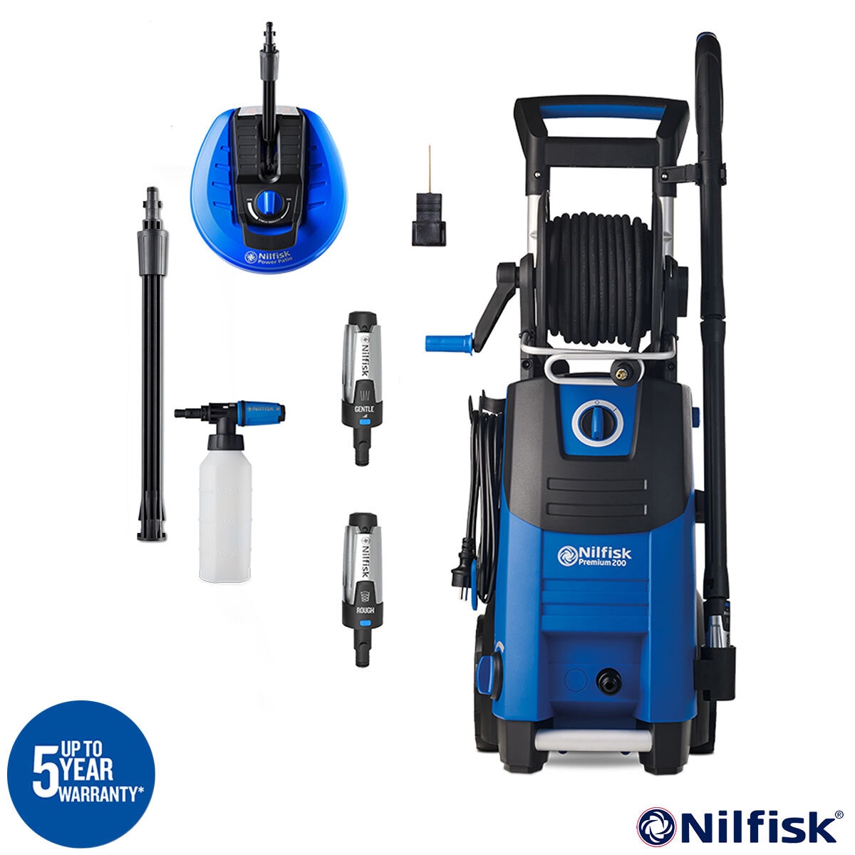 Nilfisk Premium 20015 UK Pressure Washer With Patio Cleaner