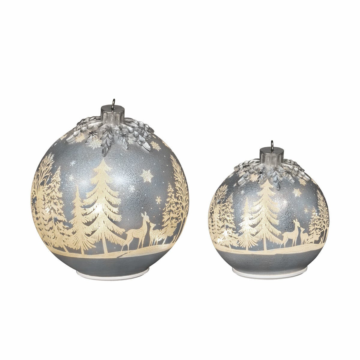Glass Rotating Balls Assortment- Set of 2 Glass Rotating Balls Assortment- Set of 2