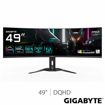 Gigabyte 49 Inch DQHD 144Hz OLED Gaming Monitor, CO49DQ