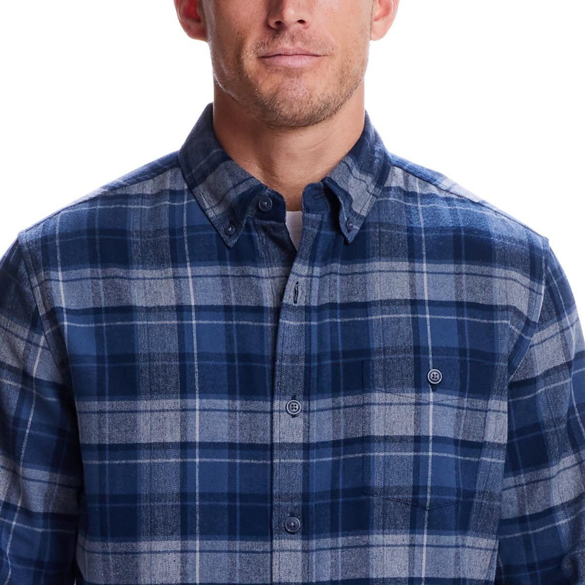 Weatherproof Vintage Men's Long Sleeve Flannel Shirt in Black