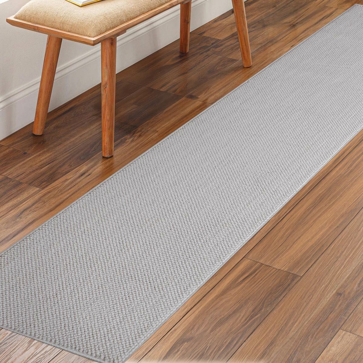 Off The Loom Runner in Cream, 60 x 213 cm