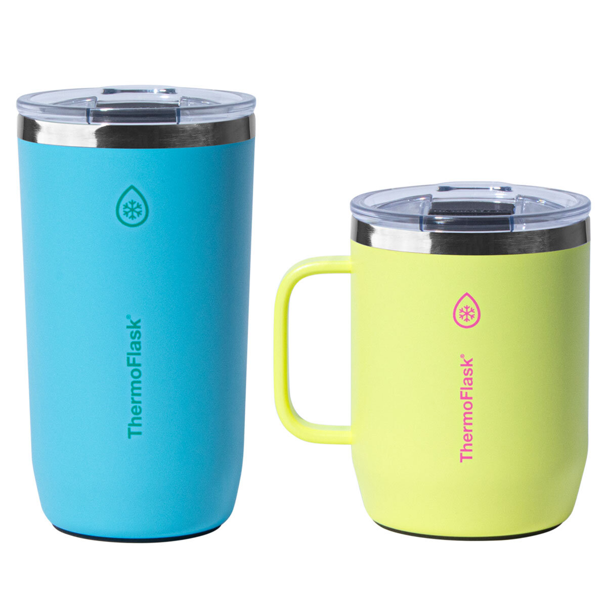 ThermoFlask Coffee and Mug Set in Blue & Yellow ThermoFlask Coffee and Mug Set in Blue & Yellow
