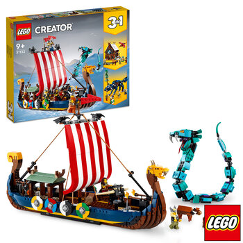 LEGO Creator Viking Ship and the Midgard Serpent - Model 31132 (9+ Years)