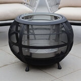 Durable and rust resistant with a thick steel frame and base coated with 600 degree high heat paint.
