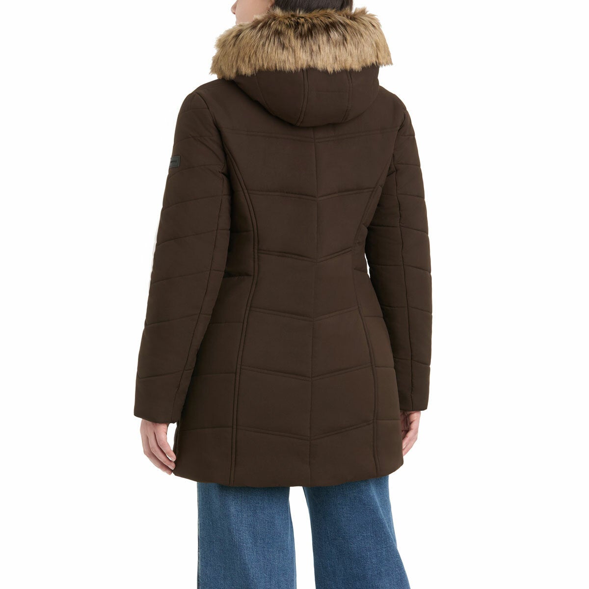 Sanctuary Women's Walker Coat with Faux Fur Hood