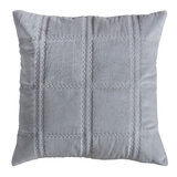 Gallery Quilted Velvet Cushion in Grey