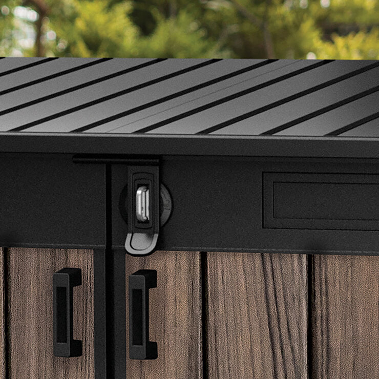 Keter Rosewood Horizon 6ft 3" x 3ft 7" (1.9 x 1.1m) Horizontal 2,020 Litre Storage Shed