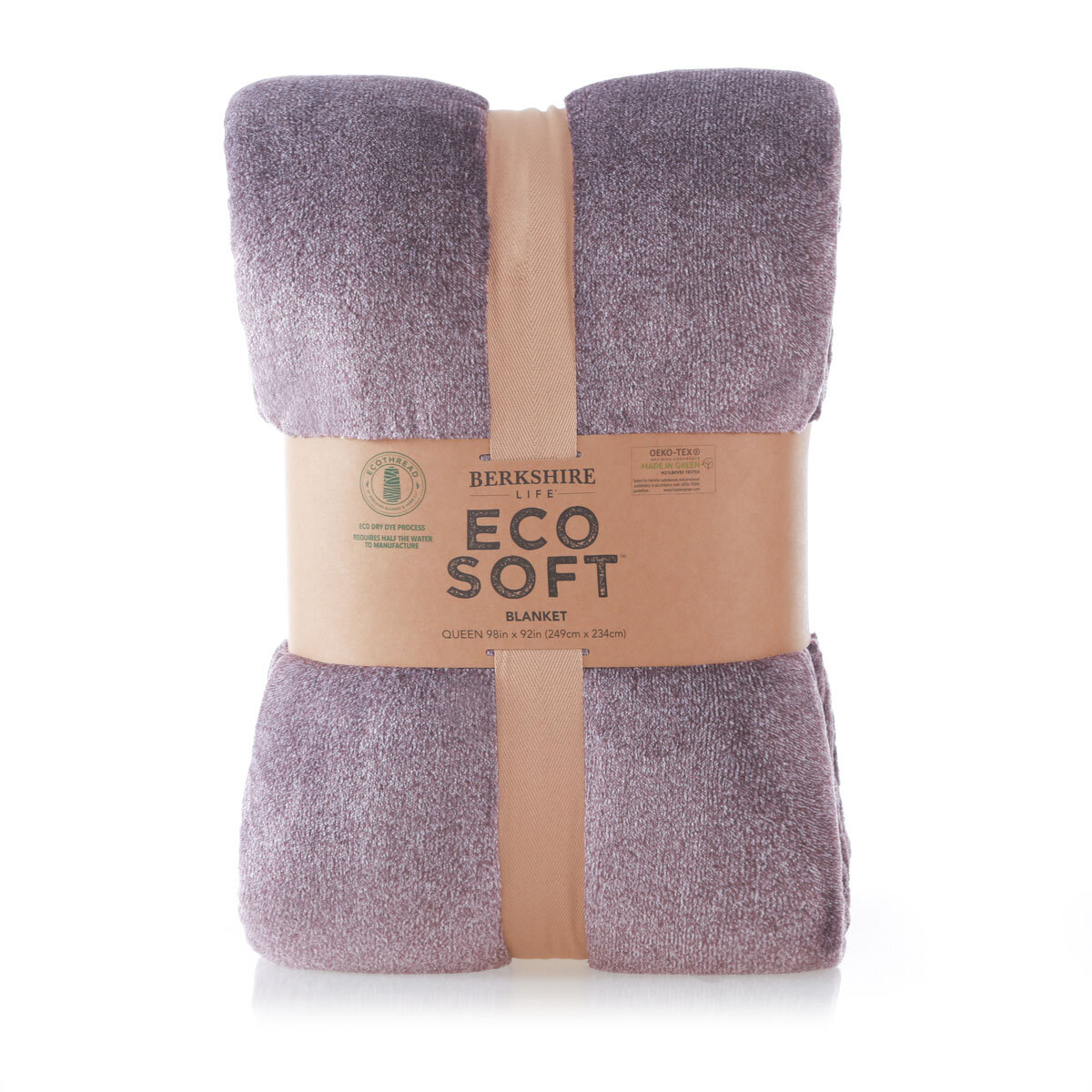 Berkshire Life EcoSoft Blanket, 248 x 234 cm, in Purple