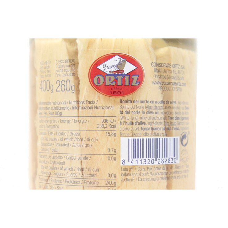 Ortiz White Tuna in Olive Oil, 400g Costco UK