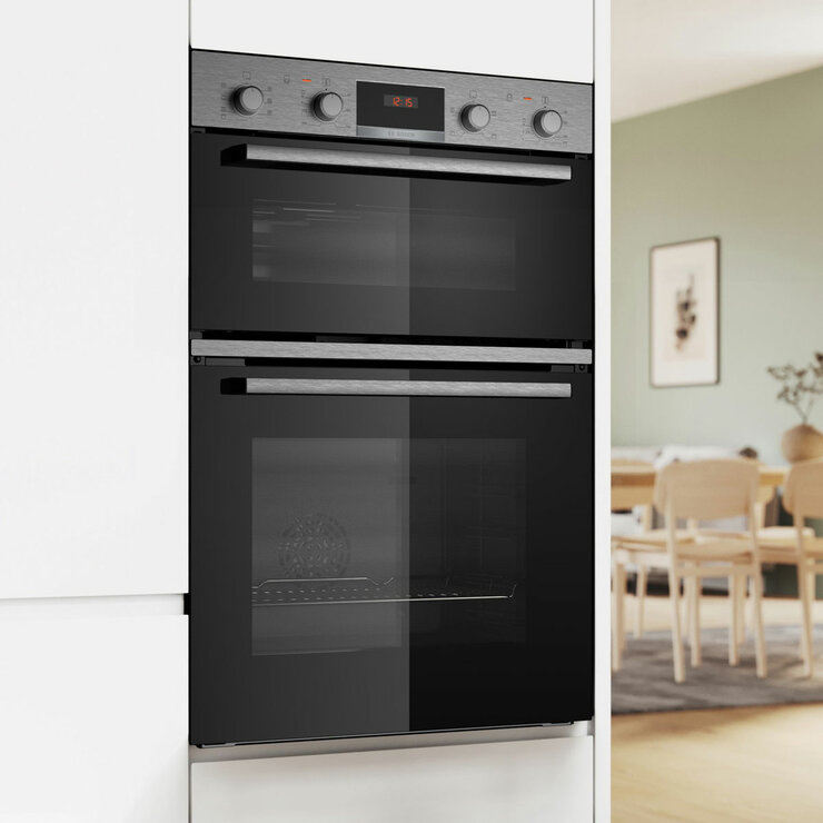 Bosch Series 4 MBA533BS3B Built In Double Oven, A Rated in Silver