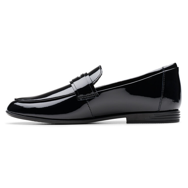 Clarks Kids Finja Bright Black Patent Shoes Clarks Kids Finja Bright Black Patent Shoes