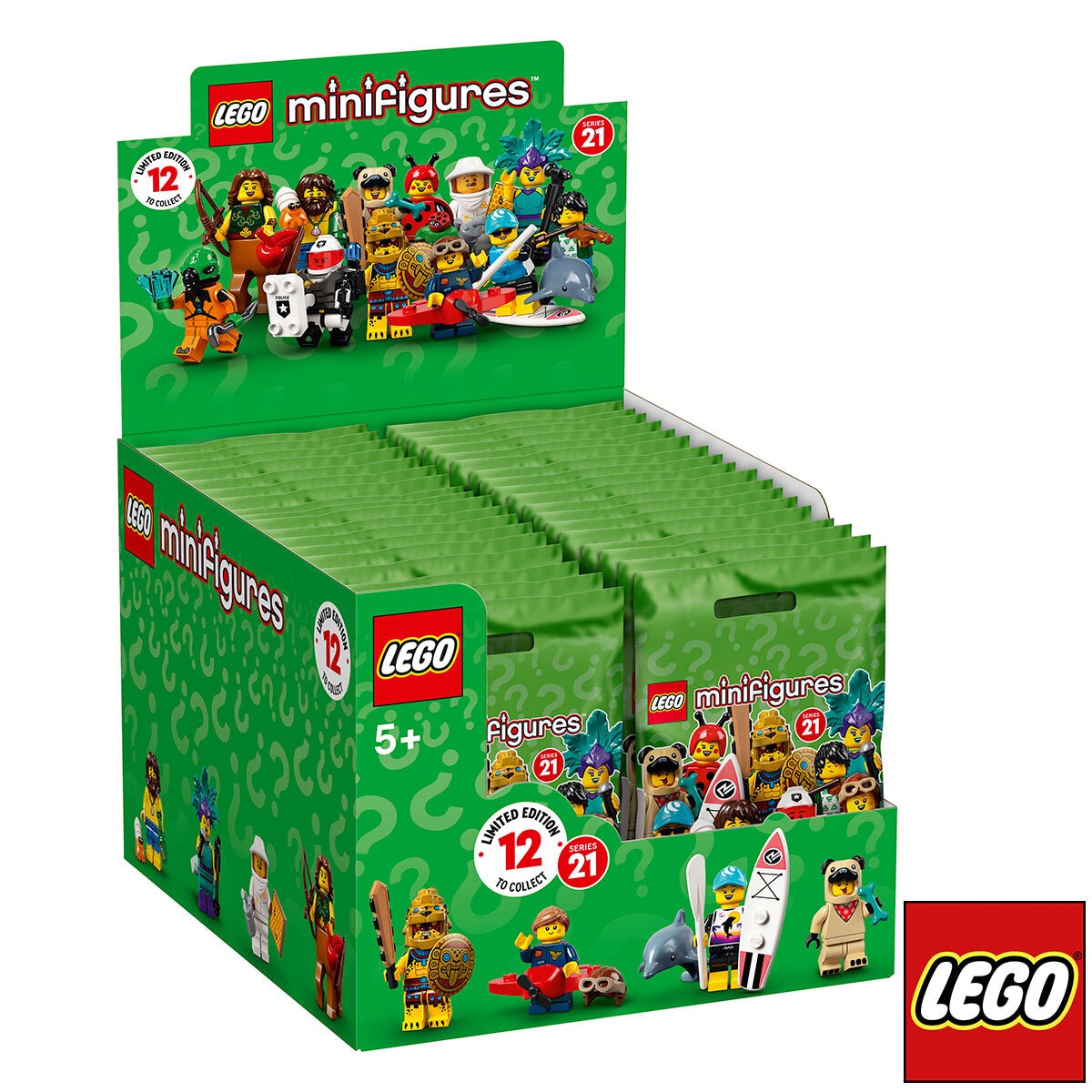 LEGO Minifigures: Series 21 Collectible Limited Edition Assorted 36 Pack - Model 71029 (5+ Years)