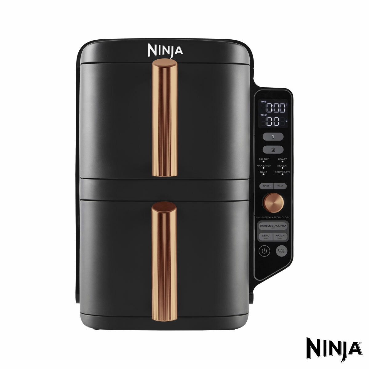 Front profile of Ninja Double Stack 9.5L Air Fryer