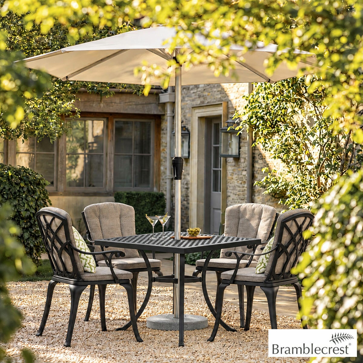 Bramblecrest Milan 5 Piece Dining Set in Black Bramblecrest Milan 5 Piece Dining Set in Black