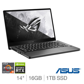 ASUS ROG Zephyrus G14, AMD Ryzen 9, 16GB RAM, 1TB SSD, NVIDIA GeForce RTX 3050Ti, 14 Inch Gaming Laptop, GA401QE-K2158R