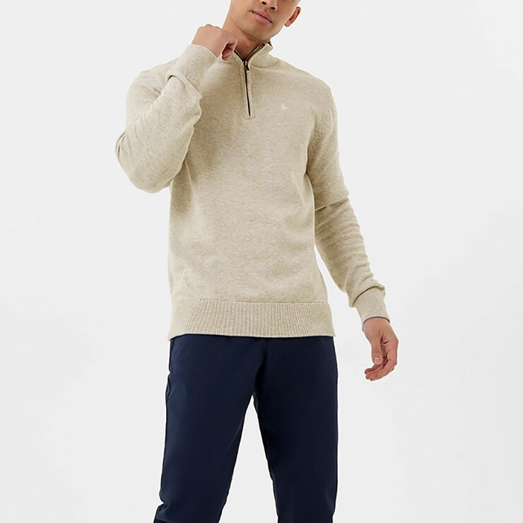 Jack Wills Men's Funnel Neck 1/2 Zip Sweater