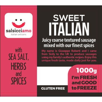 Salsicciamo Sweet Italian Artisan Sausage, 1kg