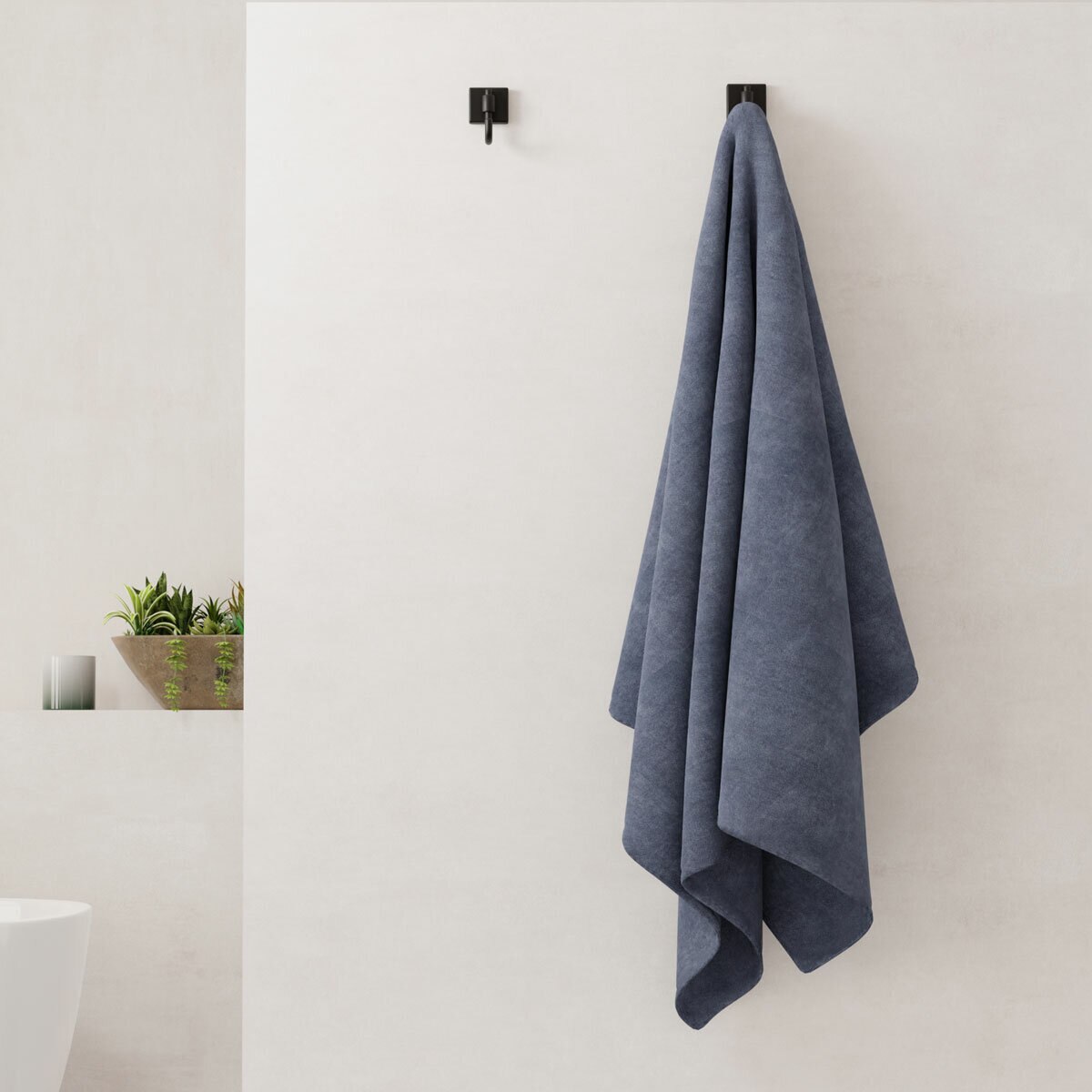 Panda Bamboo & Cotton Blue Bath Sheets, 2 Pack Panda Bamboo & Cotton Blue Bath Sheets, 2 Pack
