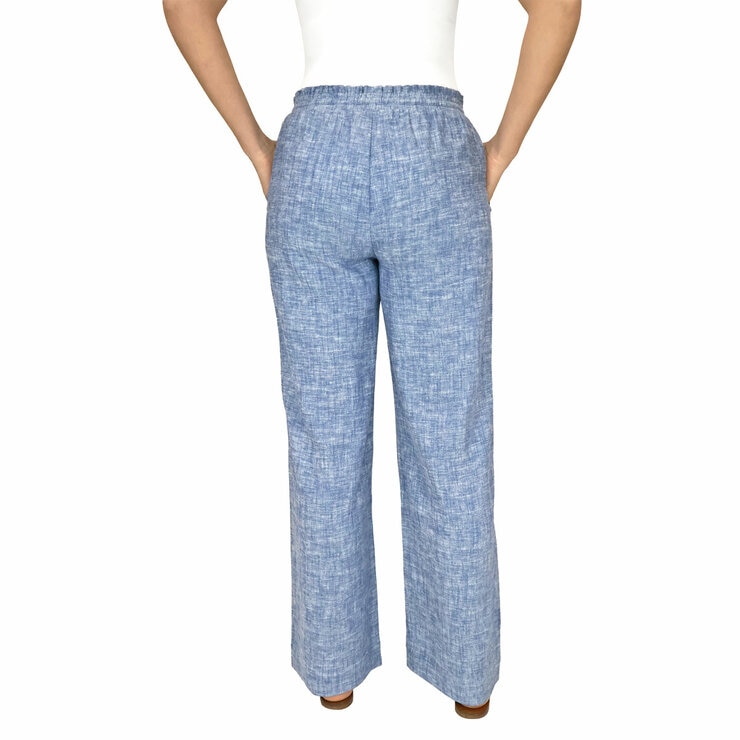 Briggs Ladies Linen Pant in Light Blue