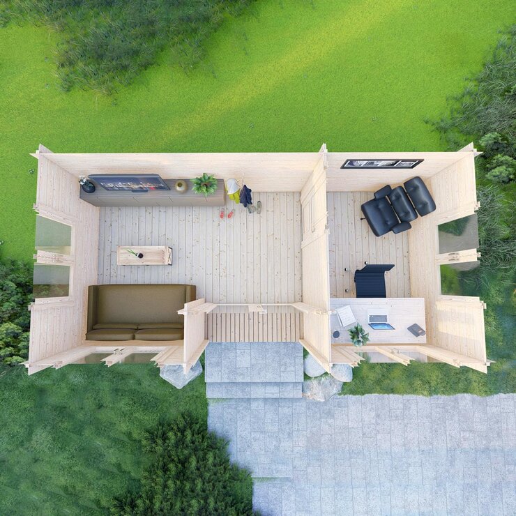 Shire Whinfell 44mm Log Cabin 20 x 10ft (6 x 3m)