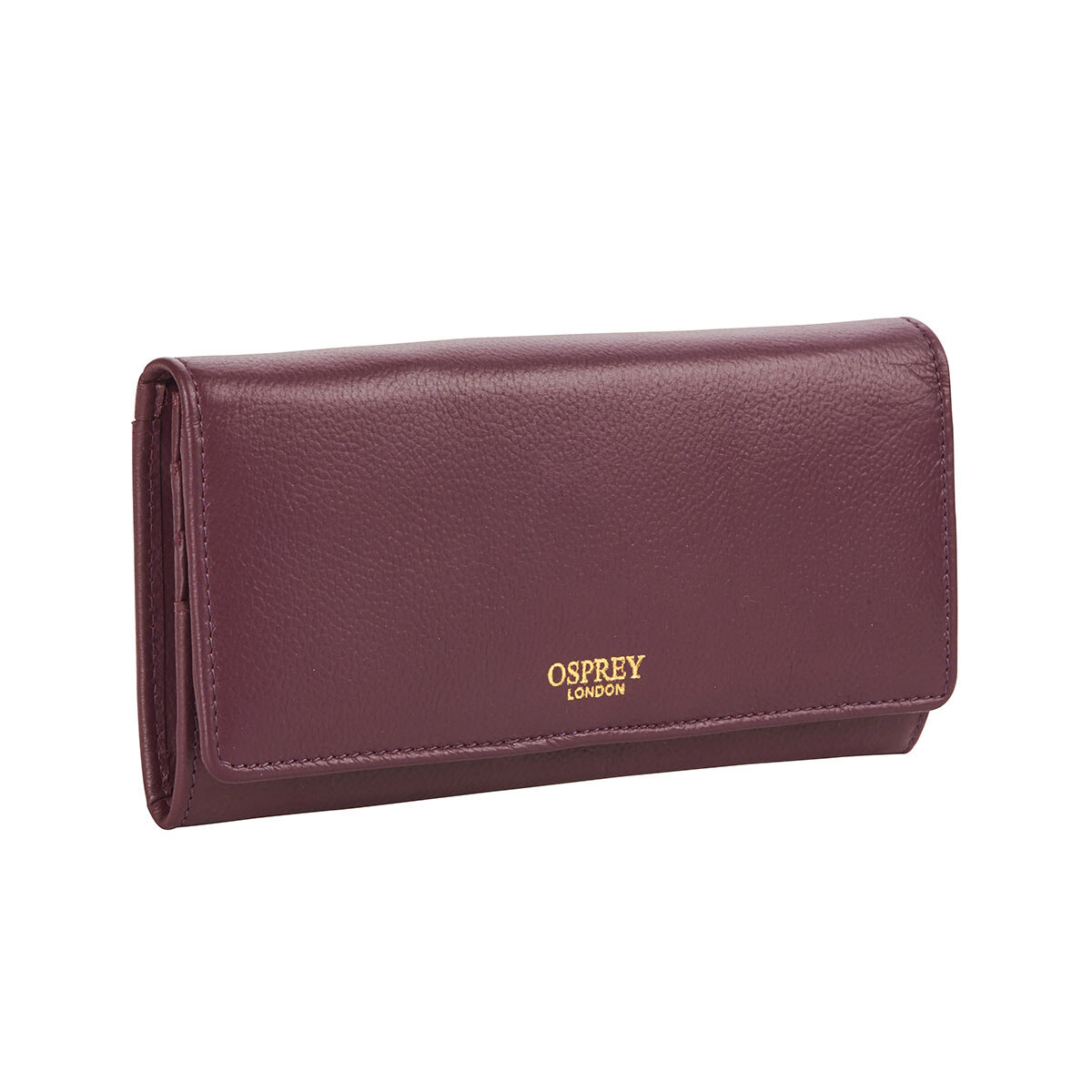 Osprey London Nappa Leather Women's Purse, Bordeaux with Gift Box