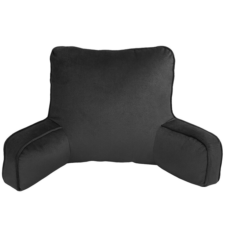 Sutton Place Collection Echo Faux Suede Black Backrest Pillow Sutton Place Collection Echo Faux Suede Black Backrest Pillow