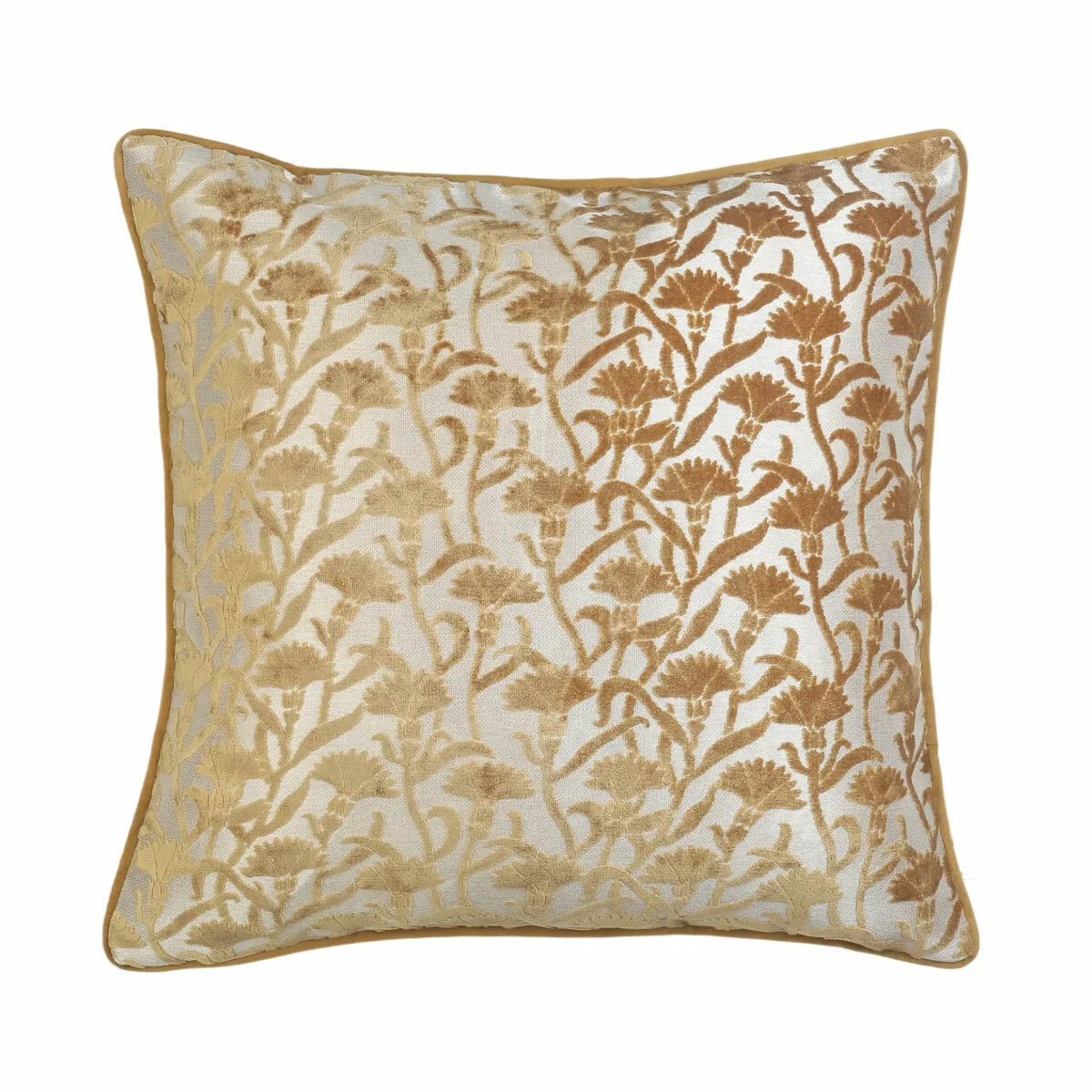 Malini Cassia Whiskey Velvet Feather Fill Cushion, 50 x 50 cm
