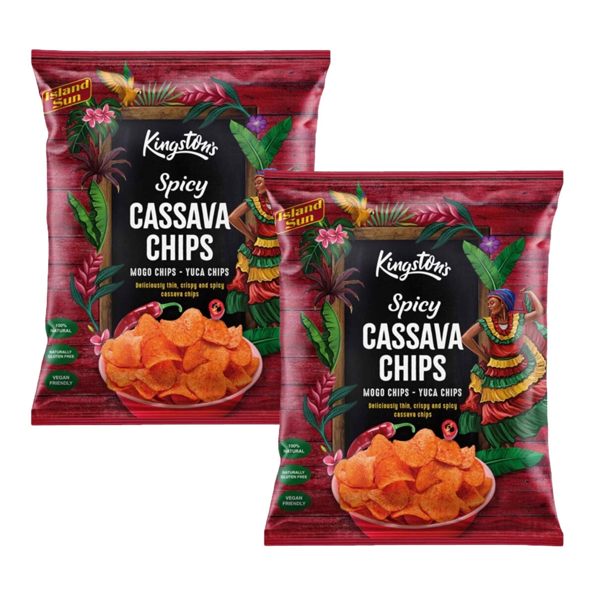 Kingstons Spicy Cassava Chips, 2 x 500g