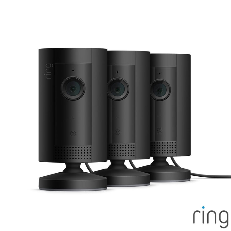 Ring Wired Indoor Camera (Gen 1) Three Pack, Black Costco UK
