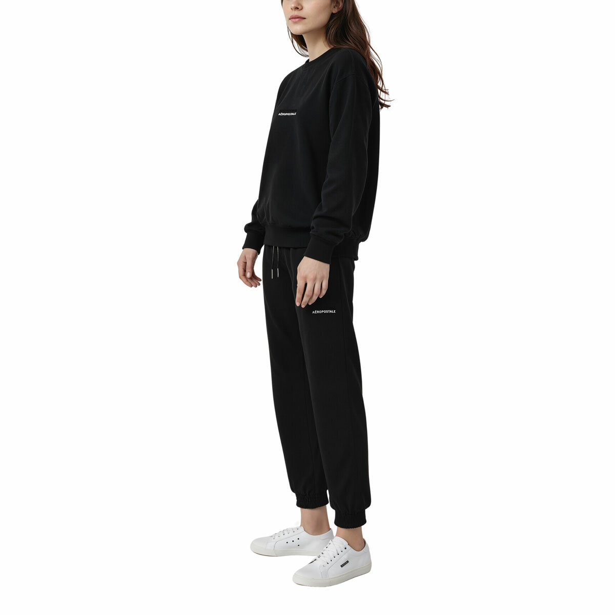 Aeropostale Ladies Crewneck Sweatshirt in Black