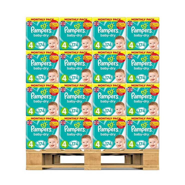 Pampers Baby Dry Nappies Size 4, 36 x Monthly 174 Pack Pampers Baby Dry Nappies Size 4, 36 x Monthly 174 Pack