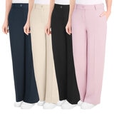 Dalia Ladies Pleated Crepe Wide Leg Pant