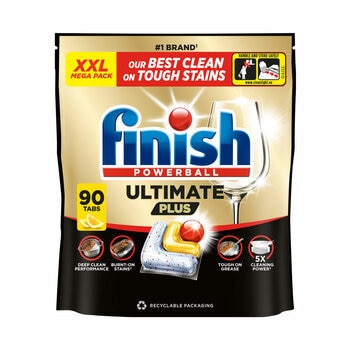 Finish Ultimate Plus All in One Lemon Sparkle, 90 Pack Finish Ultimate Plus All in One Lemon Sparkle, 90 Pack