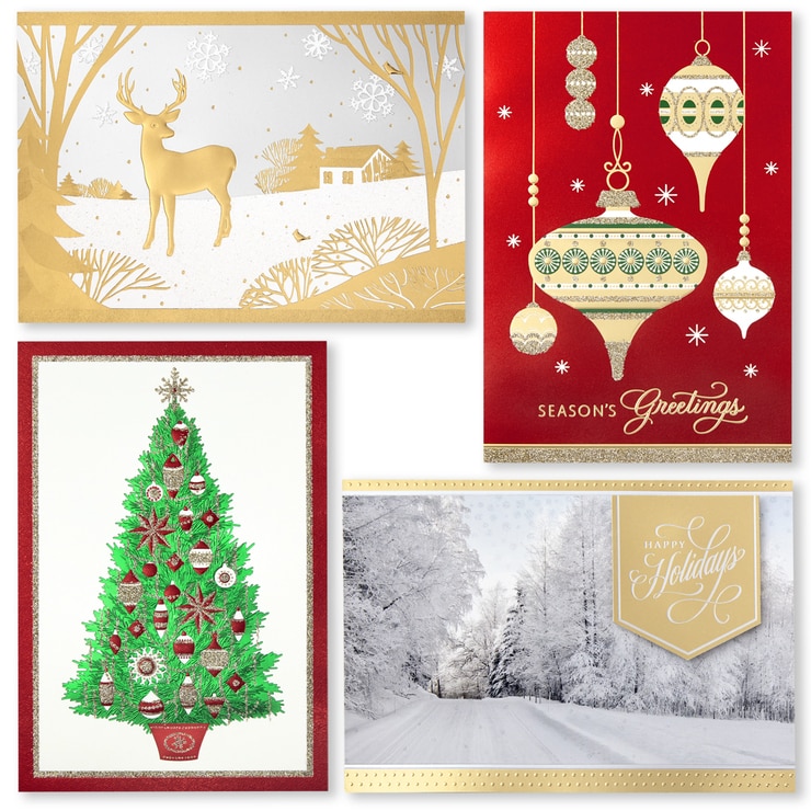 Hallmark Hand Crafted Christmas Card Assortment: Joys of the Season - 40 Pack