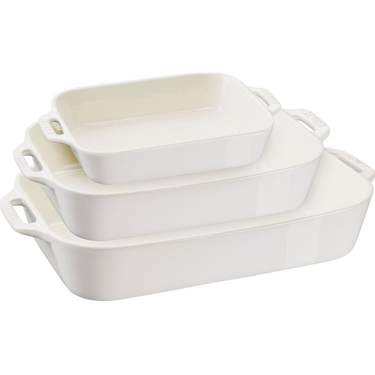 Staub Ceramic Ovenware Set, 3 Piece Staub Ceramic Ovenware Set, 3 Piece
