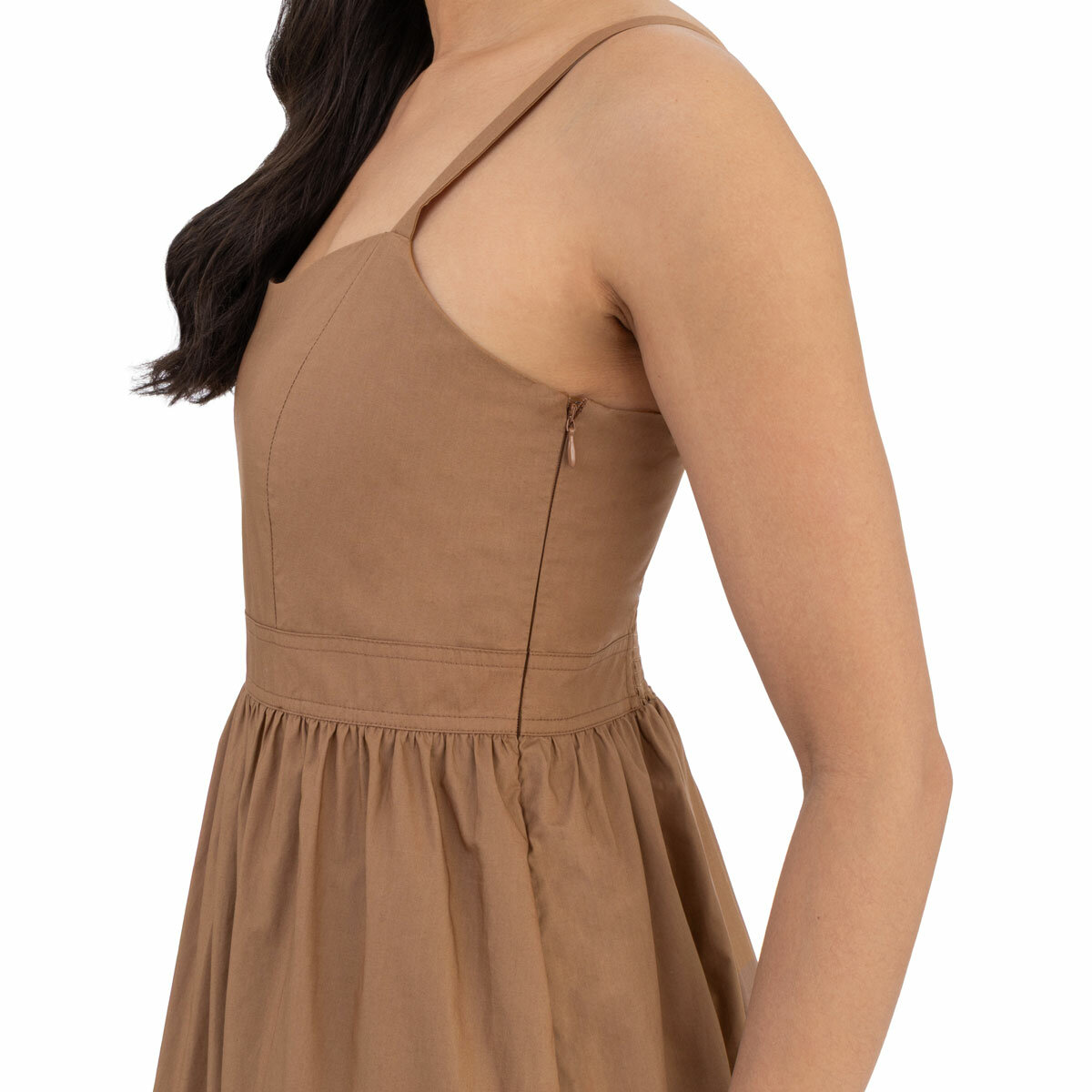 Wellworn Ladies Poplin Dress in Brown