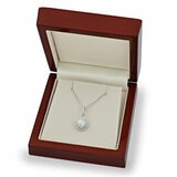 1.00ctw Round Brilliant Cut Diamond Halo Pendant, 18ct White Gold