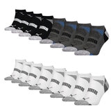 Puma No Show Men's Socks, 8 Pack in 2 Colours and 2 Sizes