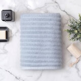 Welhome Bumpy Texture 100% Cotton Bath Towel in Blue, 76 x 147 cm