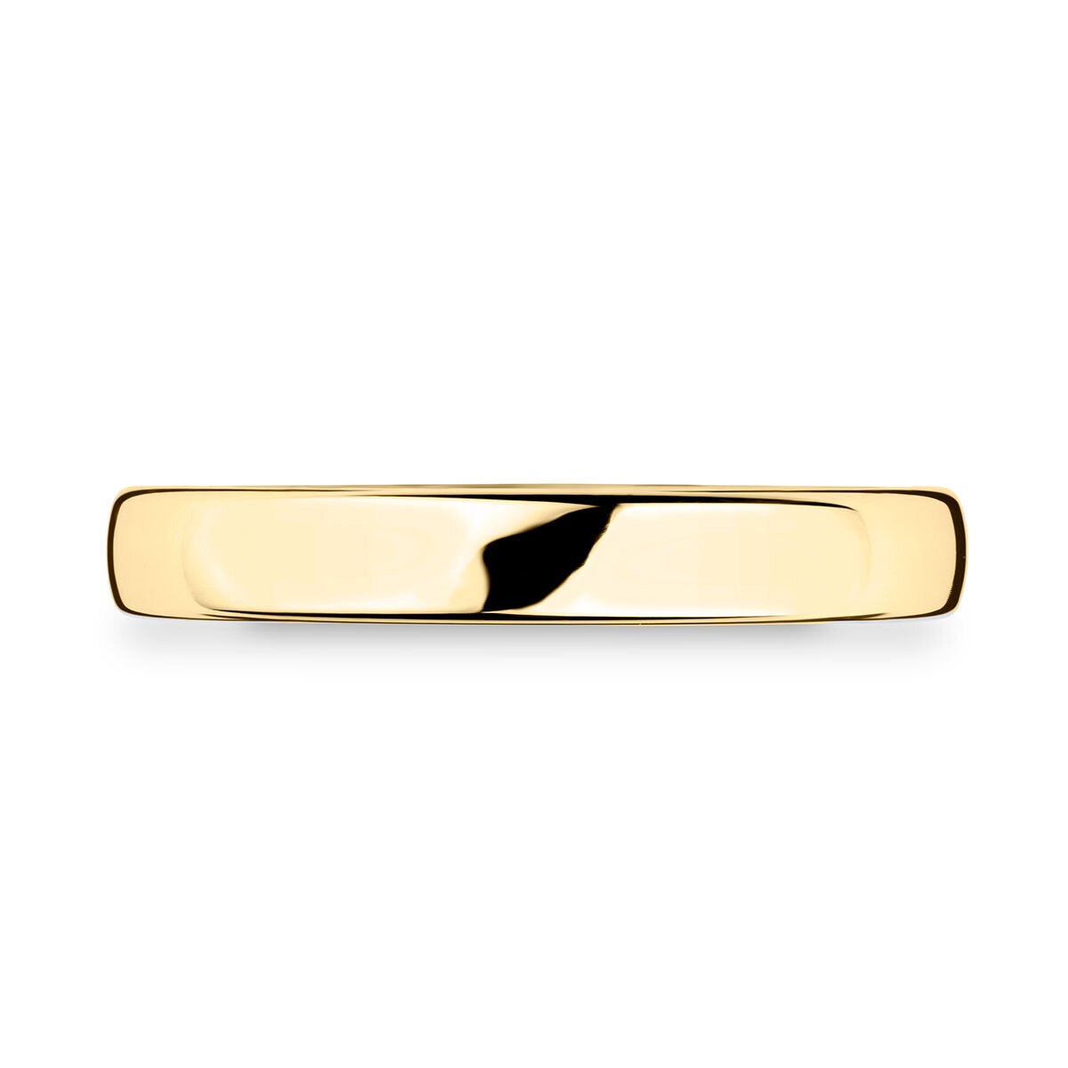 3.0mm Basic Light Court Wedding band. 18ct Yellow Gold