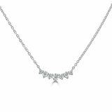 0.36ctw Round Brilliant Cut Diamond 7 Stone Necklace, 18ct White Gold