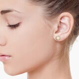Australian Opal and 0.12ctw Diamond Earrings, 14ct Yellow Gold