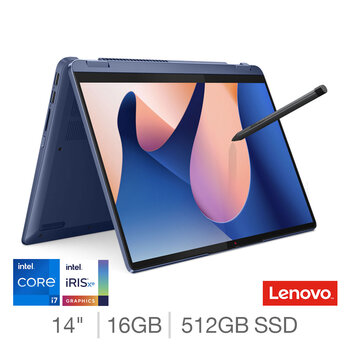 Lenovo IdeaPad Flex 5, Intel Core i7, 16GB RAM, 512GB SSD, 14 Inch Convertible 2 in 1 OLED Laptop, 82Y0006SUK