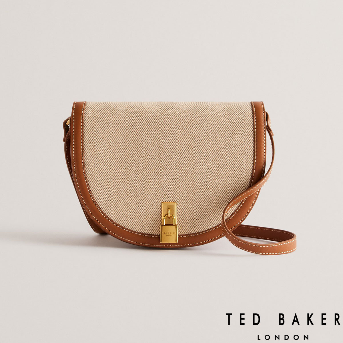 Ted Baker Regeent Padlock Canvas & Leather Bag