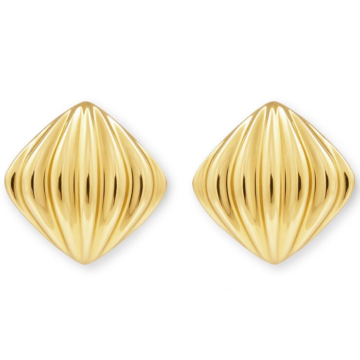 14ct Yellow Gold Textured Cushion Stud Earrings 14ct Yellow Gold Textured Cushion Stud Earrings