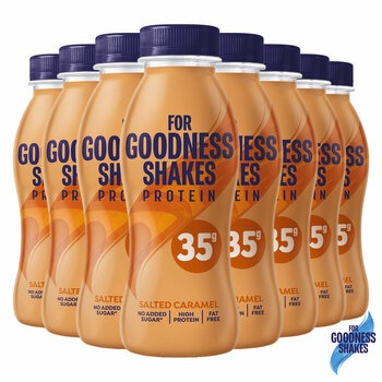 For Goodness Shakes, Protein Salted Caramel 35g, 8 x 330ml